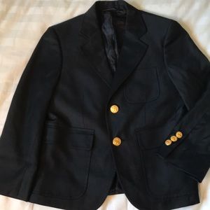 Brooks Brothers black Italian wool classic blazer